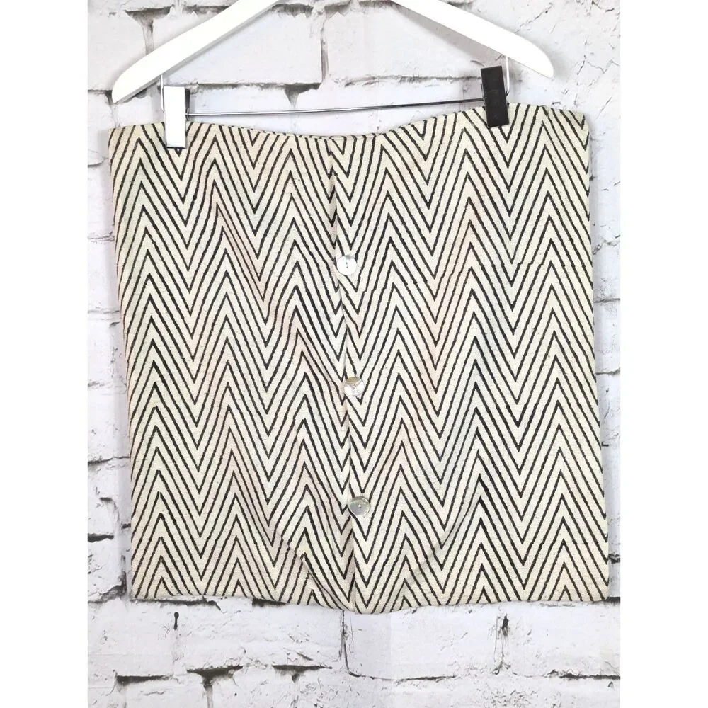 WEST ELM Chevron Stripe 100% Silk Square Pillow Cover Bohemian Chic 20